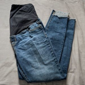 Isabel maternity skinny distressed jeans (Target)